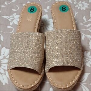 Catherine Malandrino Gold Wedges